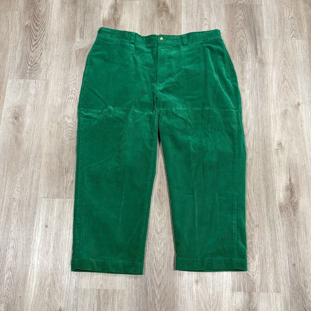Vintage 90s Polo Ralph Lauren Corduroy Pants Men's Size 41x27 Green Classic Fit
